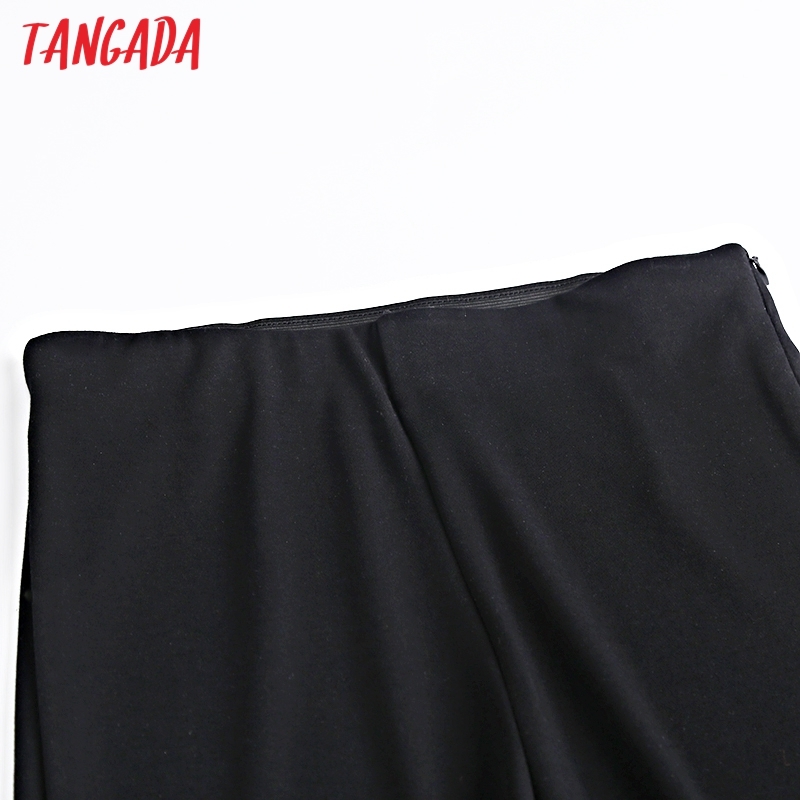 Women Solid Long Trousers Side Zipper Strethy Waist Lady Pants Pantalon 6D10 210416