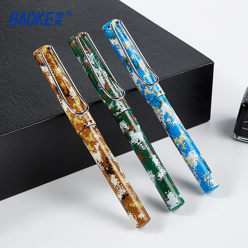 Luxury fountain pen Baoke Garden Pn1003 0.5mm Camouflage Plastic Holder Rotary Ink Absorption Student Calligraphy Practice
Luxury fountain pen Baoke Garden Pn1003 0.5mm Camouflage Plastic Holder Rotary Ink Absorption Student Calligraphy Practice