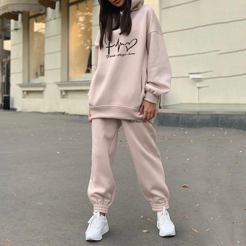 Women' Tracksuits Print Set Oversize Fleece Sport Two Piece Casual Woman Winter Hooded Long Sleeve Hoodie Pants Suit TC4N, 3 black
Women' Tracksuits Print Set Oversize Fleece Sport Two Piece Casual Woman Winter Hooded Long Sleeve Hoodie Pants Suit TC4N, 3 black