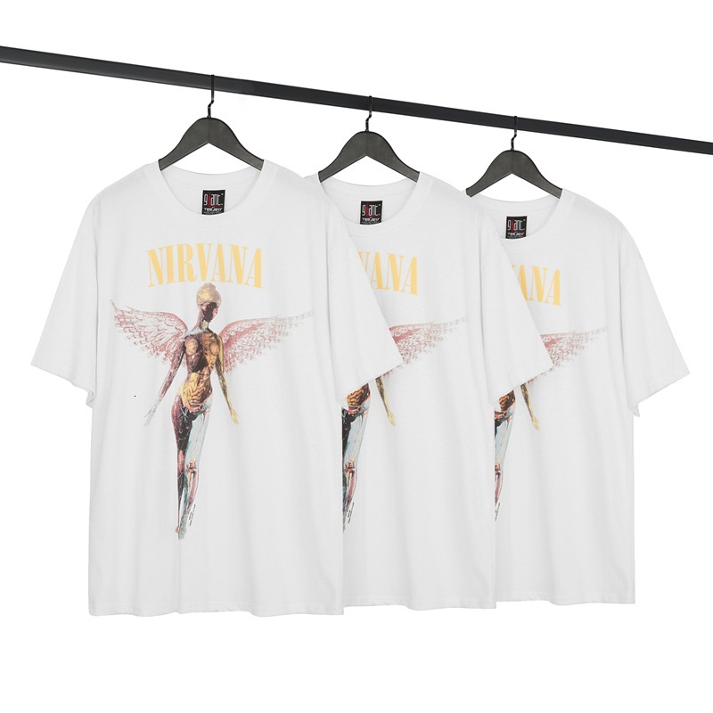 Fashion brand Fear of God limited Nirvana Angel round neck short sleeve T-shirt for men and women, White;black
Fashion brand Fear of God limited Nirvana Angel round neck short sleeve T-shirt for men and women, White;black