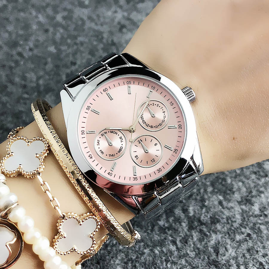 Brand Watch Women Lady Girl 3 Dials Style Dial Metal Steel Band Quartz Wrist Watches FO05, Black
Brand Watch Women Lady Girl 3 Dials Style Dial Metal Steel Band Quartz Wrist Watches FO05, Black