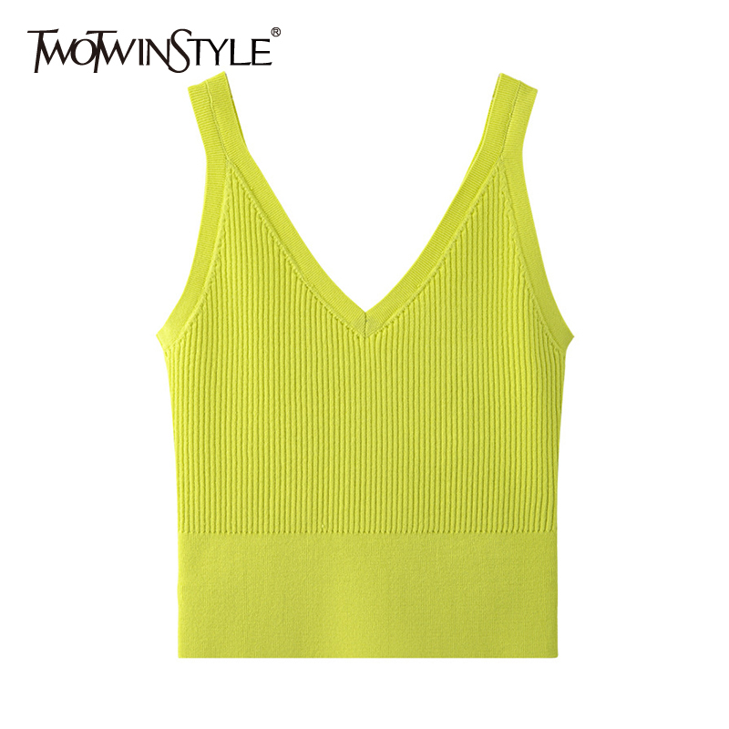Yellow Knitted Slim Vests For Women V Neck Sleeveless Sexy Minimalist Tank Tops Female Summer Fashion Clothing 210524, Black
Yellow Knitted Slim Vests For Women V Neck Sleeveless Sexy Minimalist Tank Tops Female Summer Fashion Clothing 210524, Black