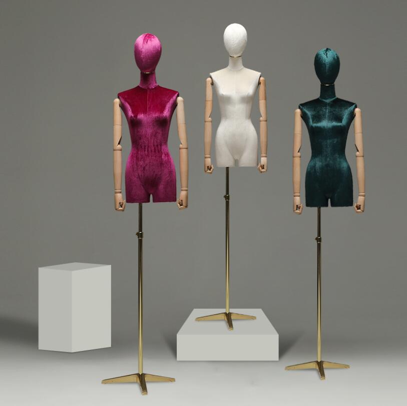 Fashion shop model props Commercial Furniture female dummy stage wedding dress half body Korean high end window models