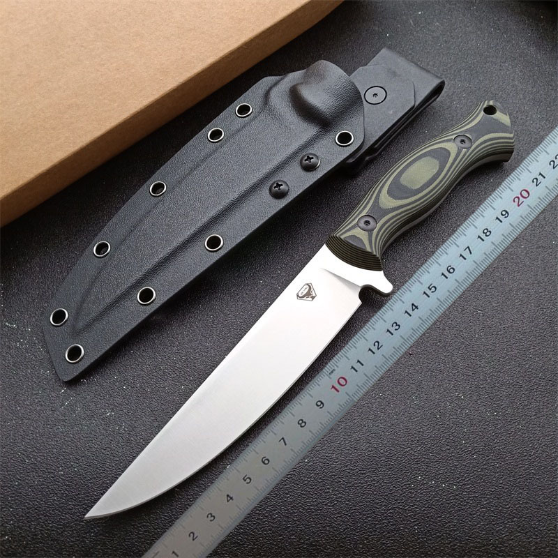 1Pcs New Outdoor Survival Straight Hunting Knife 9Cr18Mov Satin Drop Point Blade Full Tang G-10 Handle With Kydex
1Pcs New Outdoor Survival Straight Hunting Knife 9Cr18Mov Satin Drop Point Blade Full Tang G-10 Handle With Kydex