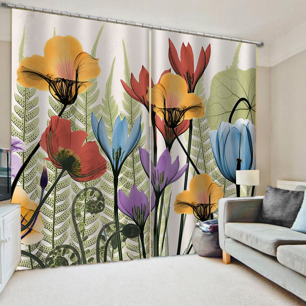 Modern Brief Plant Flower 3D Curtain For Window Treatment Blackout Living Room Bedroom Drapes, Customize
Modern Brief Plant Flower 3D Curtain For Window Treatment Blackout Living Room Bedroom Drapes, Customize