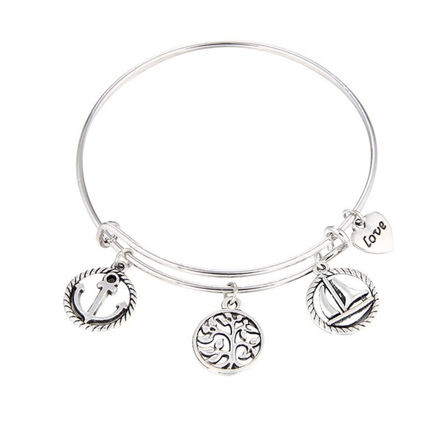 Tree of Life Heart Anchor Bangle Bracelet Metal Wire Adjustable Expandabele Bracelets Wristband for Women Girls Fashion Jewelry Will and Sandy, Golden;silver
Tree of Life Heart Anchor Bangle Bracelet Metal Wire Adjustable Expandabele Bracelets Wristband for Women Girls Fashion Jewelry Will and Sandy, Golden;silver