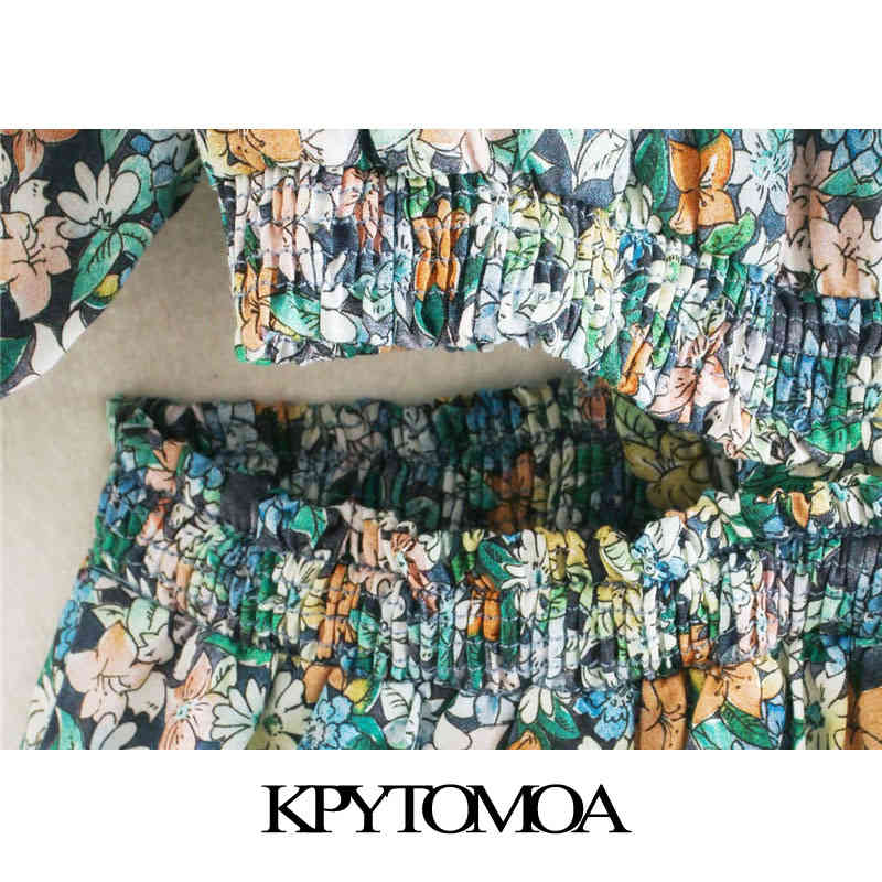 Women Chic Fashion With Cut-out Detail Smocked Trims Mini Dress O Neck Puff Sleeve Female Dresses Mujer 210420