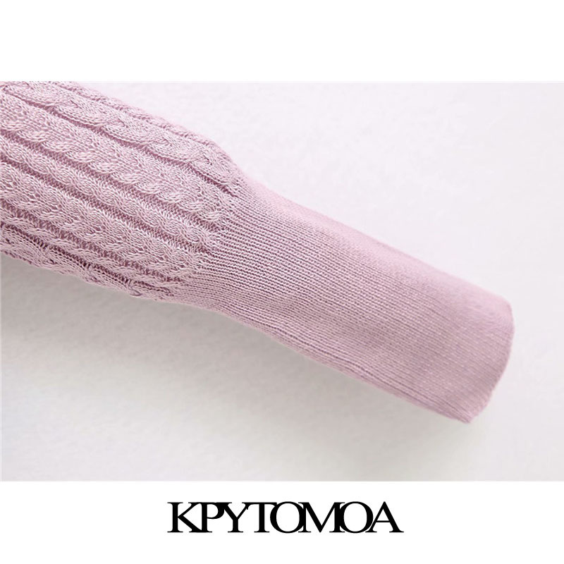 Women Fashion Jewellery Buttons Cable-knit Cardigan Sweater V Neck Long Sleeve Female Outerwear Chic Tops 210420