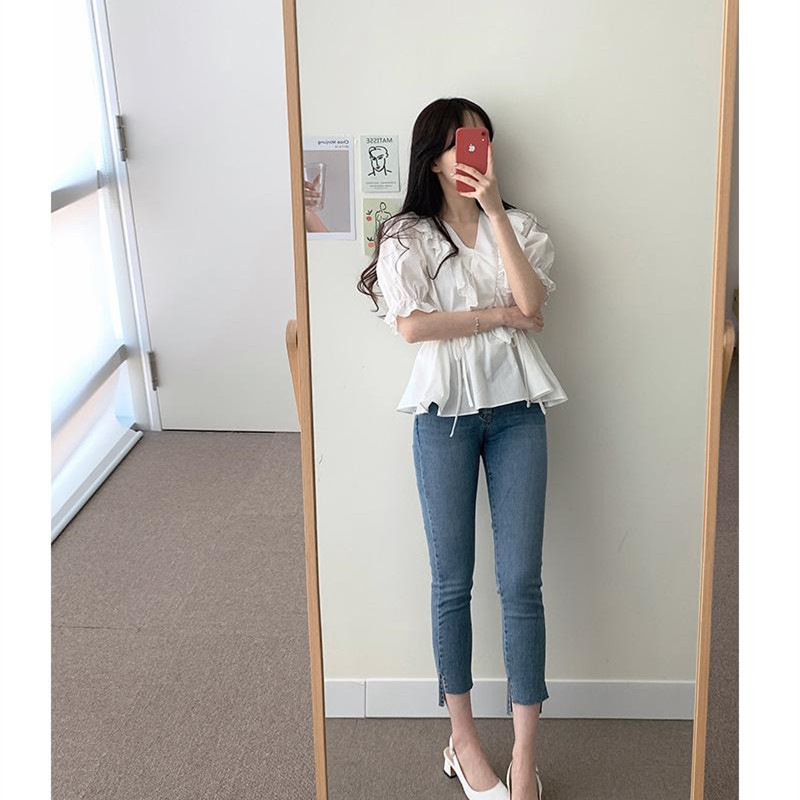 spring Vintage purple Shirt female Oversize Tops Women short sleeve Girls Blouse Summer Plus Size Blouses femme Blusas 210423