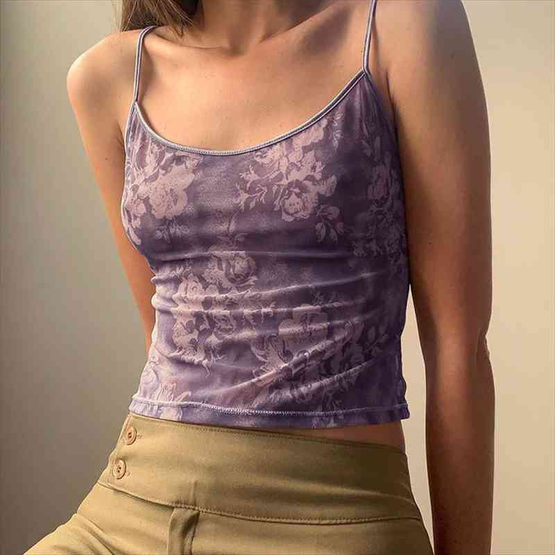 Vintage 2000s Floral Pattern Purple Crop Tops Y2k Aesthetics Summer Sweet Spaghetti Straped Backless Mesh Cami Cute Sleeveless, White
Vintage 2000s Floral Pattern Purple Crop Tops Y2k Aesthetics Summer Sweet Spaghetti Straped Backless Mesh Cami Cute Sleeveless, White