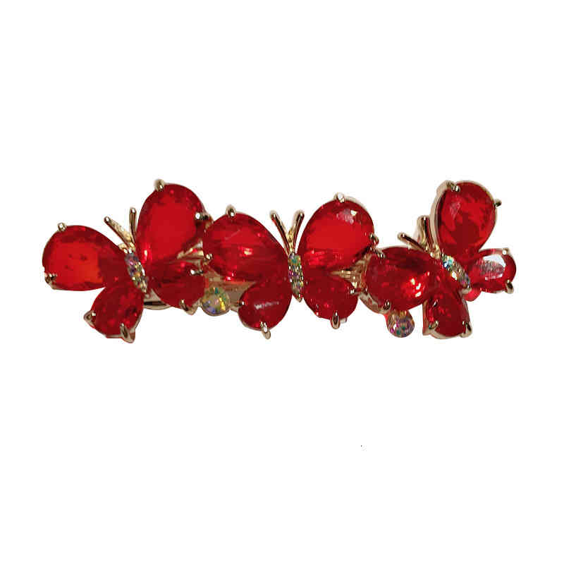 Hair Accessories Jewelry Korean Fashion Crystal Butterfly pin Large Top Clip Spring Cute Women's Back pin Headdress