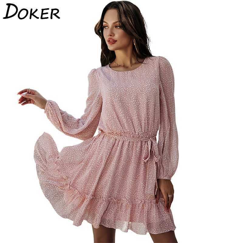Floral Chiffon Mini Dres Spring Fashion Ruffle With Belt O Neck Long Sleeve Elegant Ladies Casual Boho Beach Dresses 210604, Green
Floral Chiffon Mini Dres Spring Fashion Ruffle With Belt O Neck Long Sleeve Elegant Ladies Casual Boho Beach Dresses 210604, Green