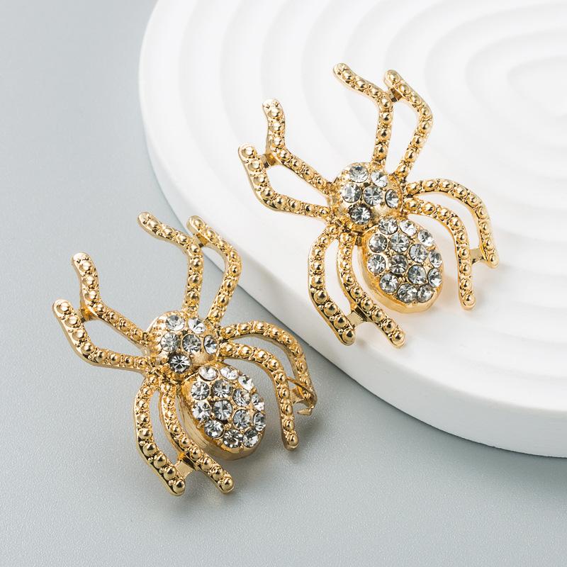 Stud Fashion Statement Gold Silver Metal Rhinestone Spider Earrings Women's Funny Studs Female Party Earring Gifts, Golden;silver
Stud Fashion Statement Gold Silver Metal Rhinestone Spider Earrings Women's Funny Studs Female Party Earring Gifts, Golden;silver