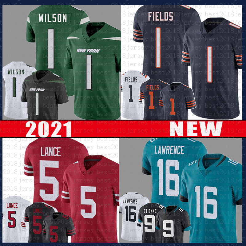 Trey Lance Zach Wilson Justin Fields Football Jersey 16 Trevor Lawrence Travis Etienne San Jacksonville Jaguar New Francisco 49ers York Jet Chicago Bear
Trey Lance Zach Wilson Justin Fields Football Jersey 16 Trevor Lawrence Travis Etienne San Jacksonville Jaguar New Francisco 49ers York Jet Chicago Bear