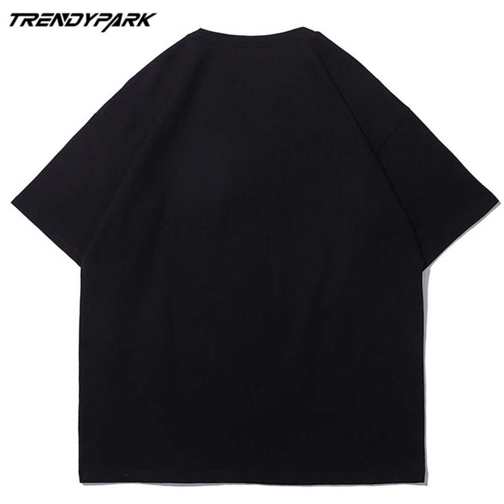 Men's T-shirt Freak Rabbit Head Summer Short Sleeve Printed Tee Hip Hop Oversized Cotton Casual Harajuku Streetwear Tshirts 210601