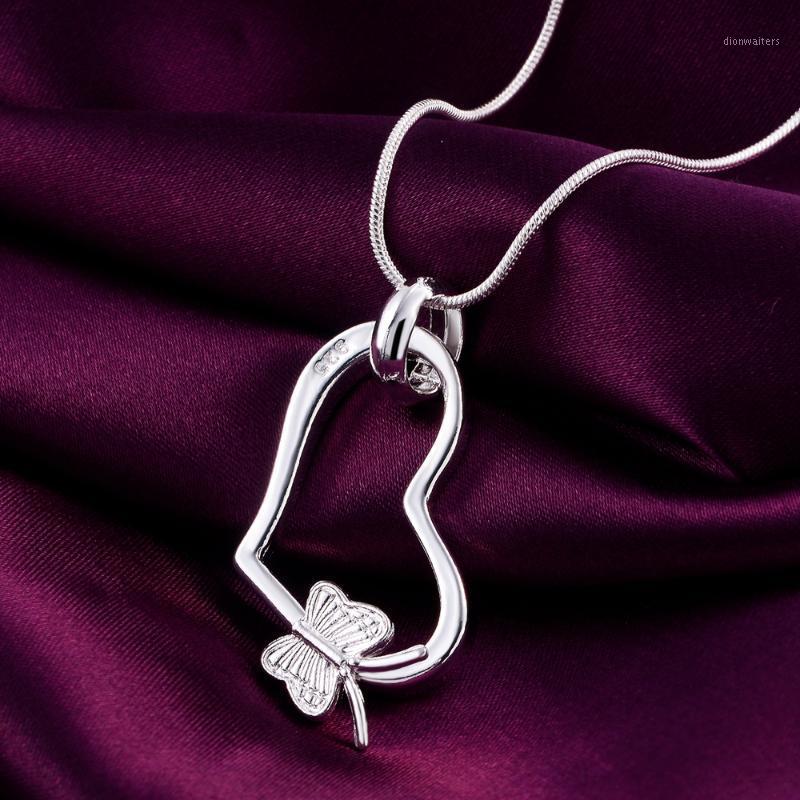 Sterling Silver Necklace For Women Heart Butterfly Pendant 18 Inches Christmas Gifts High Quality Wedding Party Jewelry Chains
Sterling Silver Necklace For Women Heart Butterfly Pendant 18 Inches Christmas Gifts High Quality Wedding Party Jewelry Chains