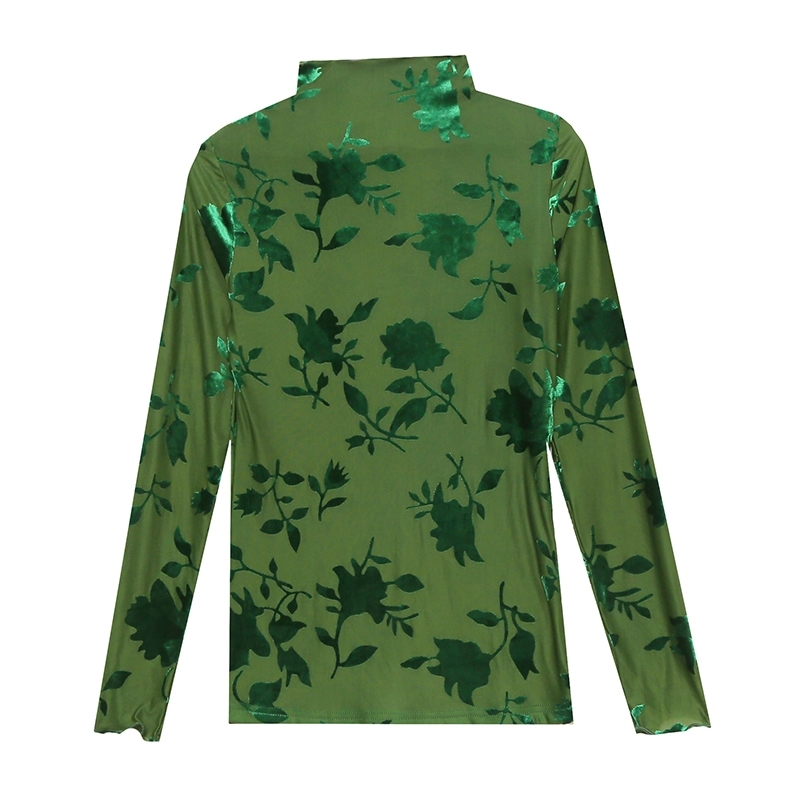Autumn Fashion Lady Sexy Transparent Pullovers Women Bodycone Mesh Shirts Femme Velour T Shirt Tops 210406