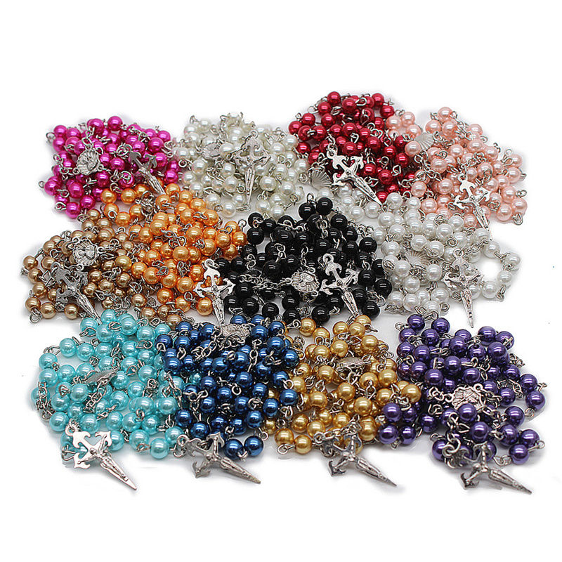 Kimter Colorful Pearl Religious Necklace Jesus Cross Long Pendant Sweater Chains 11 Styles Classic Beads Rosary Necklaces jewelry P255FA
Kimter Colorful Pearl Religious Necklace Jesus Cross Long Pendant Sweater Chains 11 Styles Classic Beads Rosary Necklaces jewelry P255FA