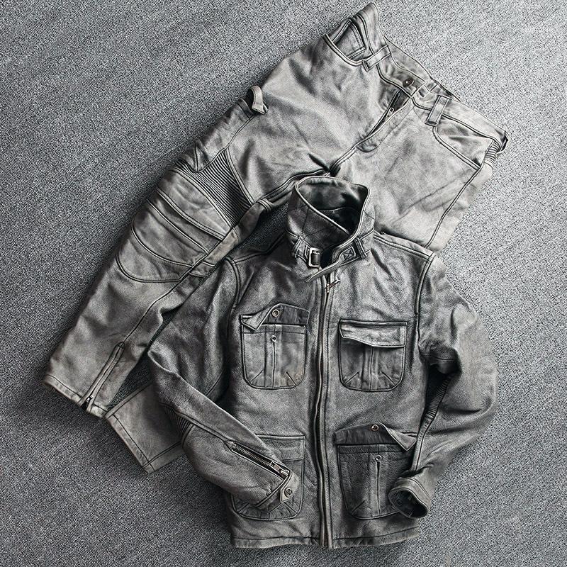 Men' Leather & Faux Brand Motorcycle Genuine Jacket Coat Men Vintage Real Sheepskin Pants Trousers Male Motorbikes Clothes Suits Plus Size1
Men' Leather & Faux Brand Motorcycle Genuine Jacket Coat Men Vintage Real Sheepskin Pants Trousers Male Motorbikes Clothes Suits Plus Size1