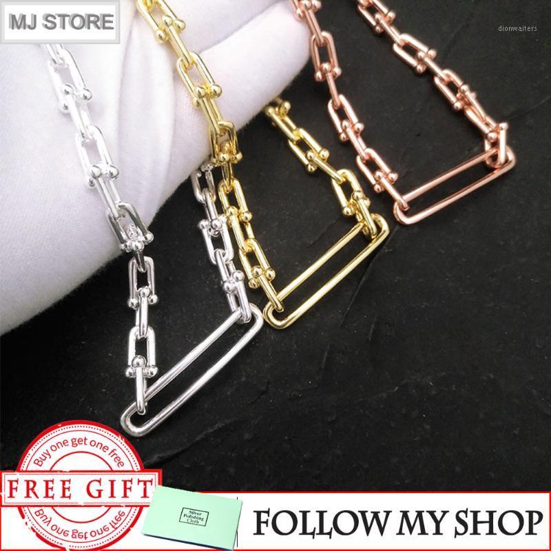 Sterling Silver Necklace For Women Fashtion U-Necklace Link Classic Charm Jewelry Fine Gift Chains
Sterling Silver Necklace For Women Fashtion U-Necklace Link Classic Charm Jewelry Fine Gift Chains