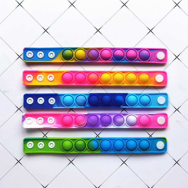 Decompression Fidget Pop Finger Toys Bracelet Puzzle Press Stress Wristband Push Bubble Silicone Bracelets Sensory Tie-dyed Snap Ring G71ZOWP
Decompression Fidget Pop Finger Toys Bracelet Puzzle Press Stress Wristband Push Bubble Silicone Bracelets Sensory Tie-dyed Snap Ring G71ZOWP