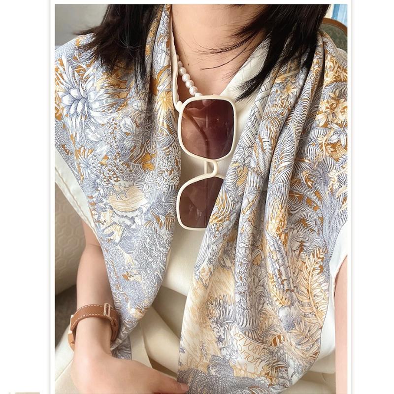 Scarves 18mm Luxury 100% Silk Scarf Shawl Classic Print Women Fashion Head Hijab Square 35"
Scarves 18mm Luxury 100% Silk Scarf Shawl Classic Print Women Fashion Head Hijab Square 35"