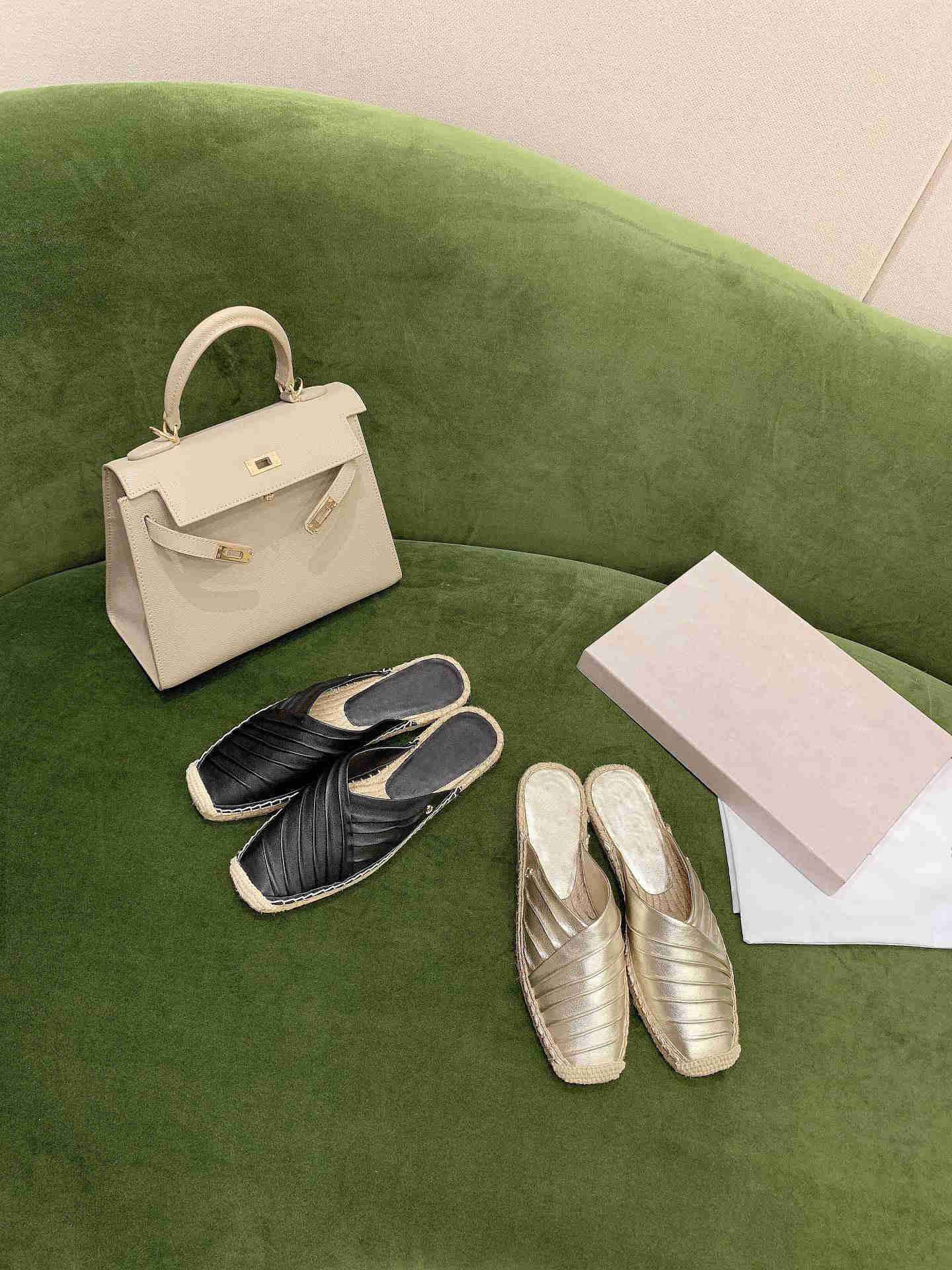 Fisherman's sandals with hemp rope bottom 2021 summer falt women baotou Lazy slippers, Black
Fisherman's sandals with hemp rope bottom 2021 summer falt women baotou Lazy slippers, Black