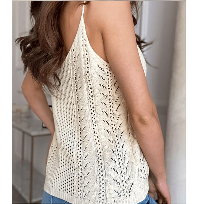 Women's Tanks & Camis V-Neck Hollow Sling Women Top Summer 2021 Solid Color Casual Slim Harajuku Knitted Sweater Sexy Fashion Sleeveless Ves, White
Women's Tanks & Camis V-Neck Hollow Sling Women Top Summer 2021 Solid Color Casual Slim Harajuku Knitted Sweater Sexy Fashion Sleeveless Ves, White