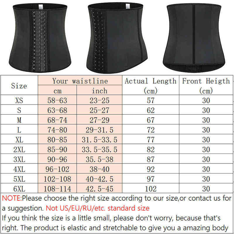 9-Steel-Bone Women's Underbust Latex Sport Girdle Waist Trainer Corsets Hourglass Body Shaper Long Torso Cincher Weight Loss 211112