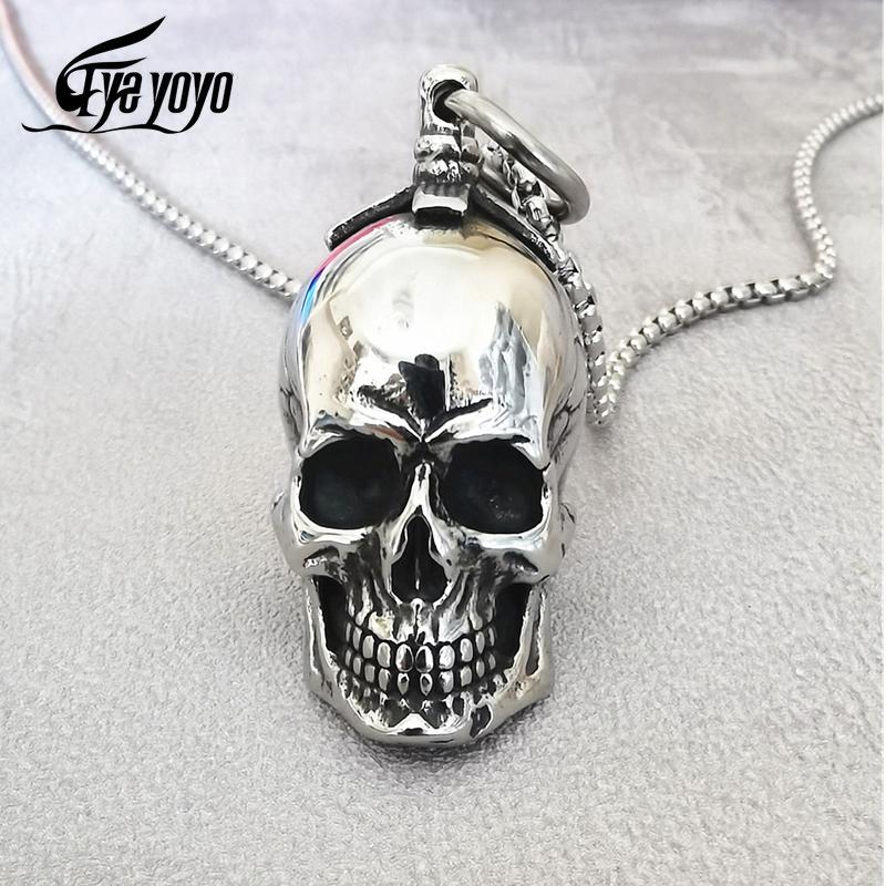 Pendant Necklaces Personality Stainless Steel Skull Domineering Bar Punk Style Skeleton Motorcycle Party Unsiex Biker Jewelry Gift
Pendant Necklaces Personality Stainless Steel Skull Domineering Bar Punk Style Skeleton Motorcycle Party Unsiex Biker Jewelry Gift