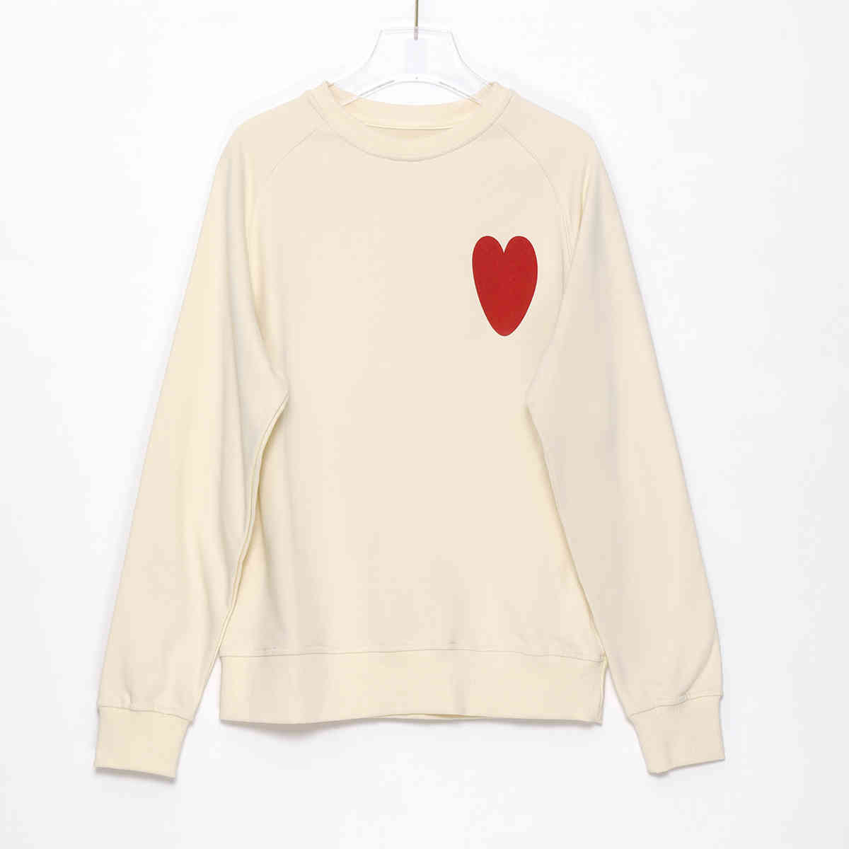 Red Heart Printed Sweatshirt Women Autumn Winter Casual O Neck Long Sleeve Cotton Pullover Streetwear Vintage Jumper Mujer 210406