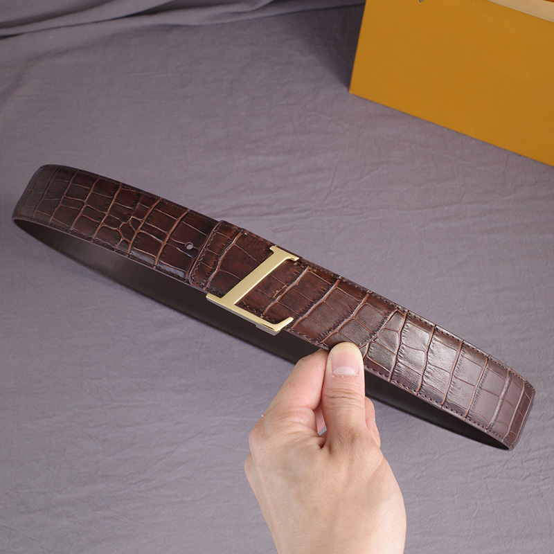 Genuine Leather Belt For Men Width 4.0cm Fashion Designer Belts Mens Buckle Letter Waistband Cintura Ceintures Belt Women Gürtel GOOD 3002Q