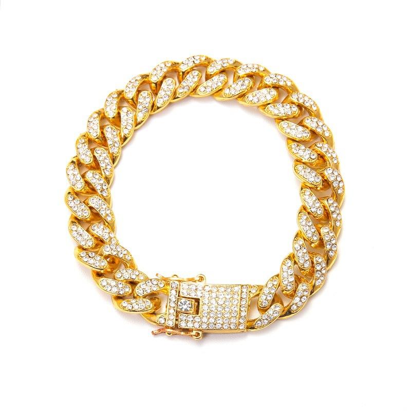 European And American Jewelry, Rhinestone Men's Cuban Chain, Hip-hop Bracelet, Jewelry Link, Chain
European And American Jewelry, Rhinestone Men's Cuban Chain, Hip-hop Bracelet, Jewelry Link, Chain