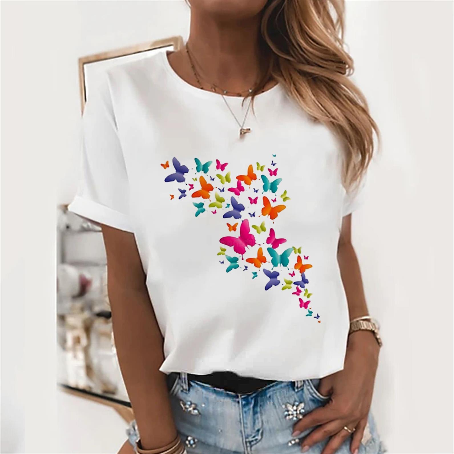 Aesthetic Summer Clothes And Women Mens Tops Mujer A Group Of Colored Butterflies Print Funny Ladies Kawaii Tee Shirt Casual, Purple
Aesthetic Summer Clothes And Women Mens Tops Mujer A Group Of Colored Butterflies Print Funny Ladies Kawaii Tee Shirt Casual, Purple
