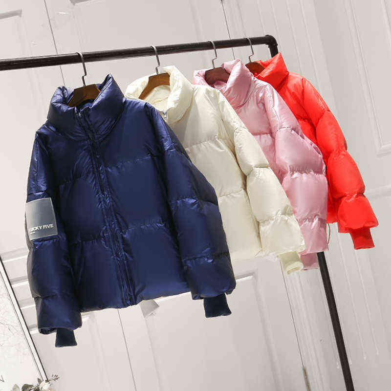 90% White Duck Down Jacket Winter Jacket Women Stand Collar Female Thick Down Coat Loose Oversized Womens Short Down Parka 211130