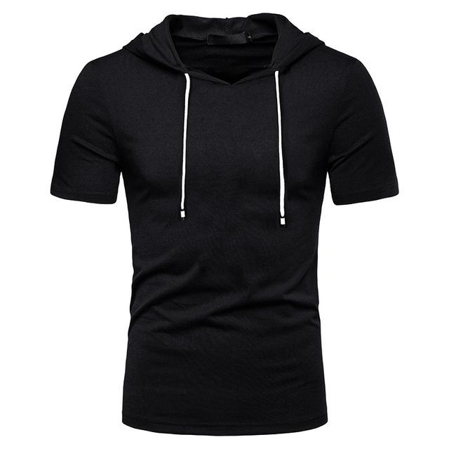 Men Casual Hoodie Solid Short Sleeve Summer Tops Mens Sweatshirt With Hood Cotton Soft High-quality Clothing Streetwear Men's Hoodies & Swea