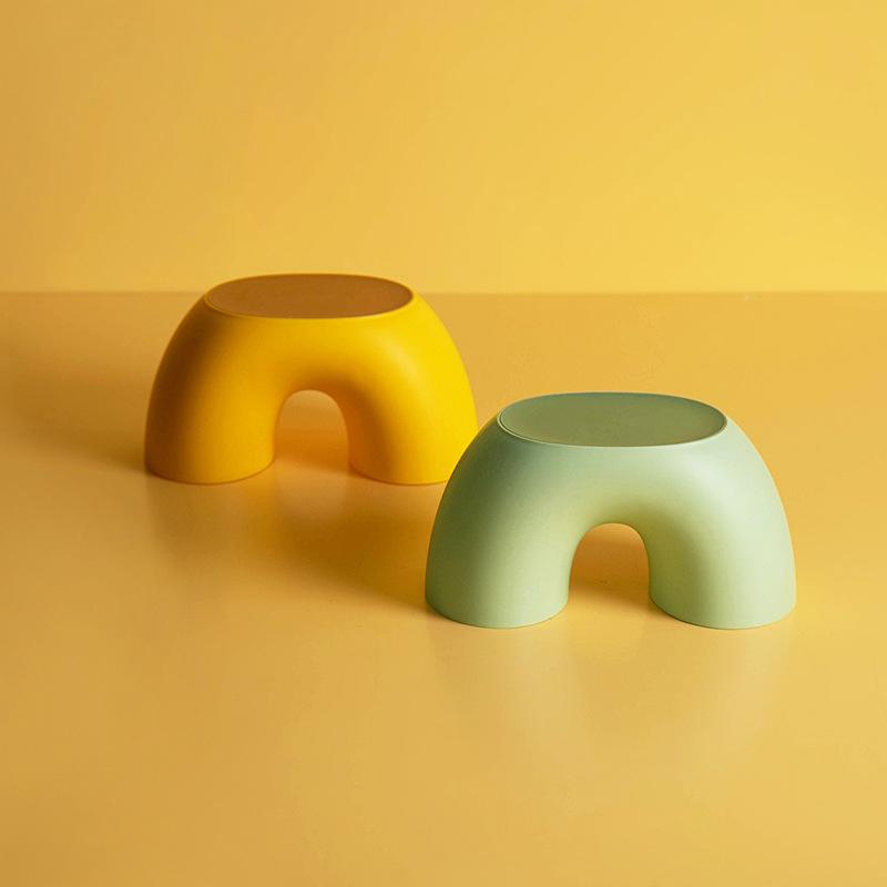 Other Home Decor Children Plastic Chair Baby Learning To Sit Washing Pedal Decorate Rainbow Short Stool Small Bench Shoe Changing