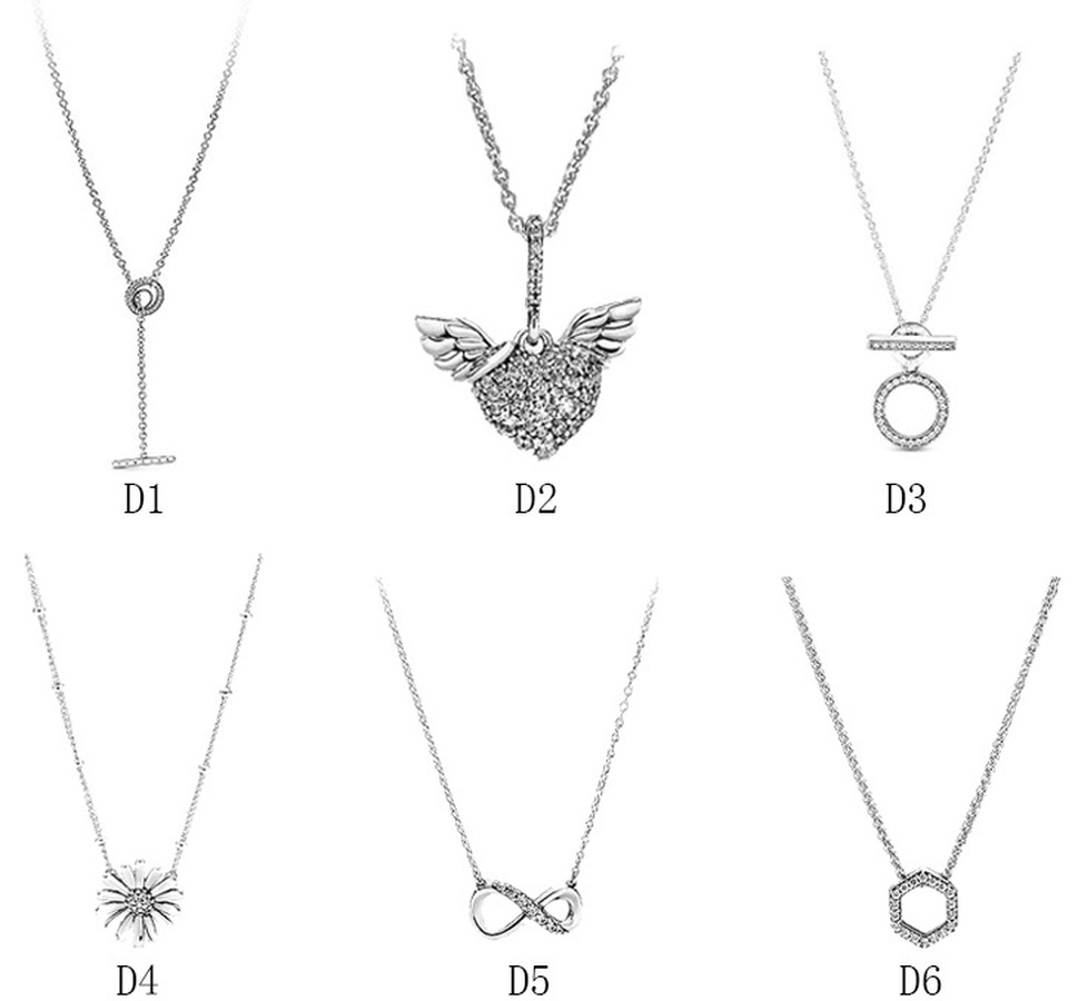 Designer Jewelry 925 Silver Necklace heart Pendant fit Pandora Angel Wings Daisy Necklace Temperament love Necklaces European Style Charms Bead Murano
Designer Jewelry 925 Silver Necklace heart Pendant fit Pandora Angel Wings Daisy Necklace Temperament love Necklaces European Style Charms Bead Murano