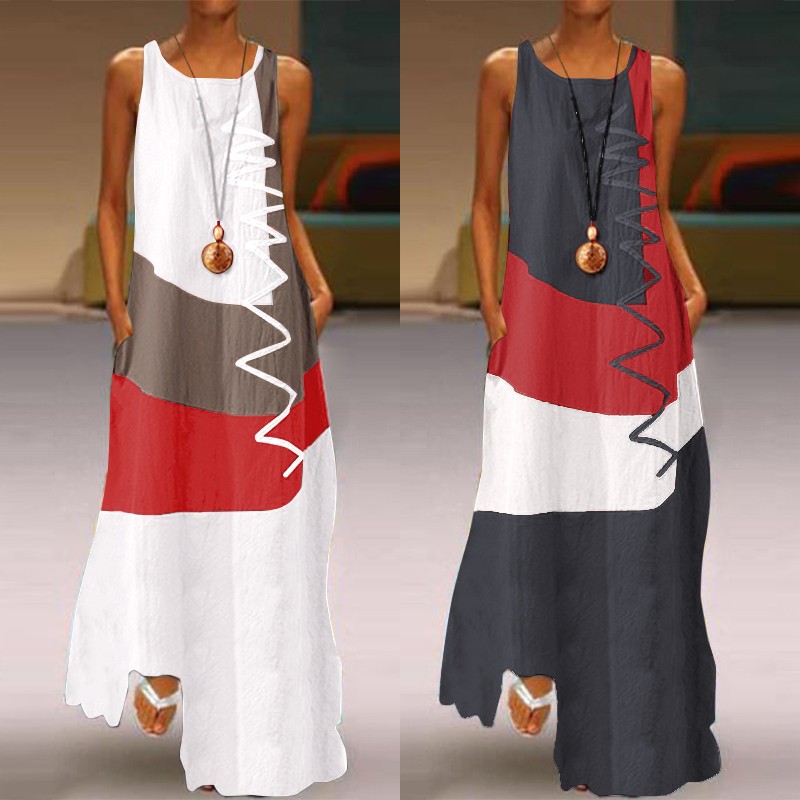 Women Patchwork Sundress ZANZEA 2021 Summer Maxi Dress Kaftan Casual Sleeveless Tunic Vestido Female 100% Cotton Robe Plus Size, B midi kahki
Women Patchwork Sundress ZANZEA 2021 Summer Maxi Dress Kaftan Casual Sleeveless Tunic Vestido Female 100% Cotton Robe Plus Size, B midi kahki