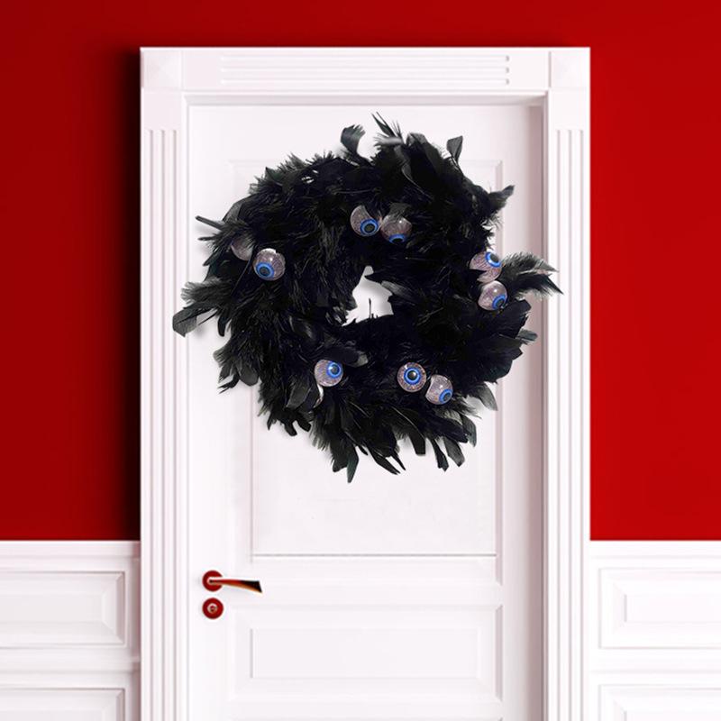 Decorative Flowers & Wreaths 29cm Artificial Floral Wreath Feather Black Garland For Home Front Door Halloween Festival Wall Hanging Decorat
Decorative Flowers & Wreaths 29cm Artificial Floral Wreath Feather Black Garland For Home Front Door Halloween Festival Wall Hanging Decorat