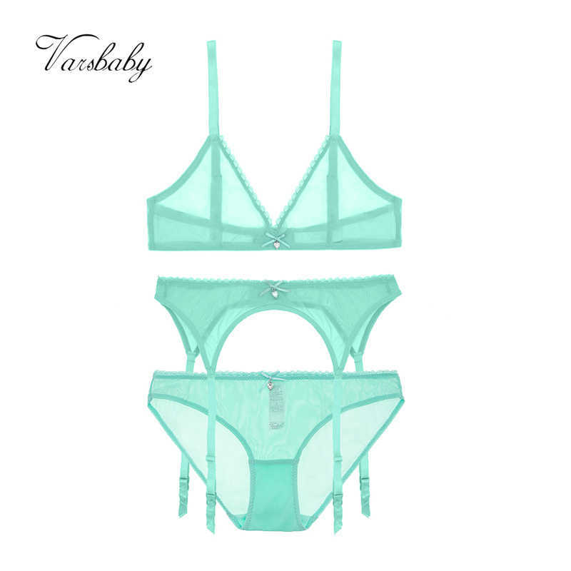 Varsbaby Light Green Soft Mesh Lingerie Set Sexy Yarn Transparent Deep V Wire Free Seamless Comfortable Bra+Panty+Garter Q0705, Red;black
Varsbaby Light Green Soft Mesh Lingerie Set Sexy Yarn Transparent Deep V Wire Free Seamless Comfortable Bra+Panty+Garter Q0705, Red;black