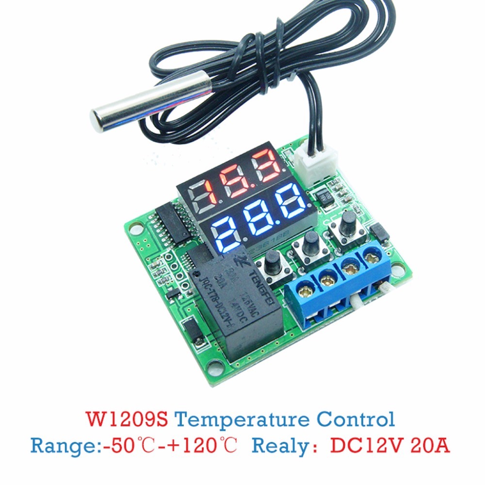 W1209S Dc 12V Mini Thermostate Regulator -50-120 Celsius Digital Temperature Controller