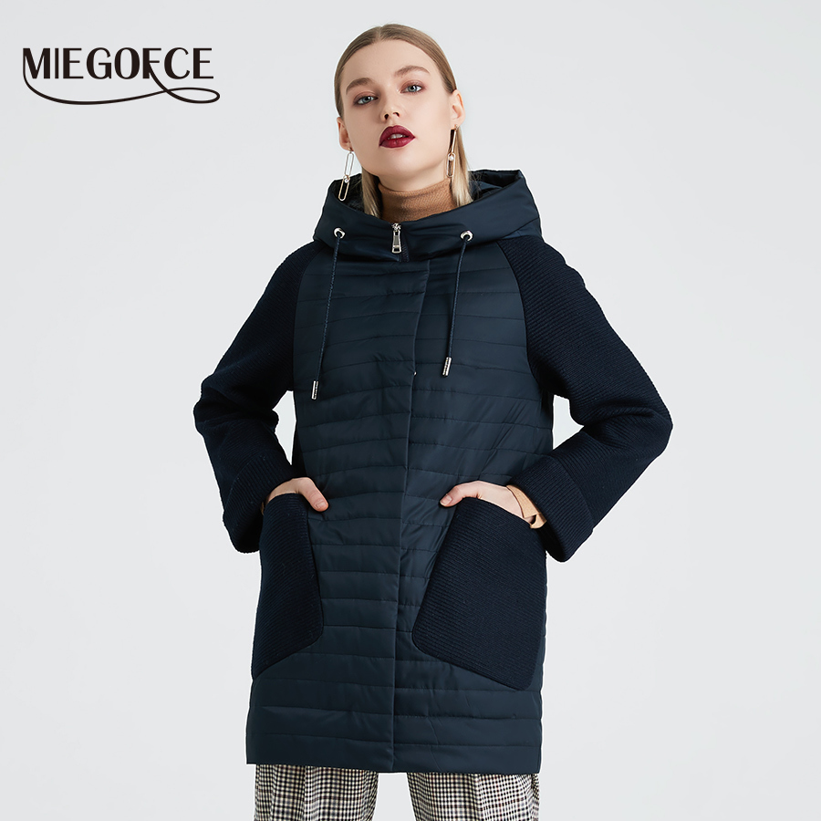 MIEGOFCE New Collection Women's Spring Jacket Stylish Coat with Hood Patch Pockets Double Protection from Wind Parka 200919, Black
MIEGOFCE New Collection Women's Spring Jacket Stylish Coat with Hood Patch Pockets Double Protection from Wind Parka 200919, Black