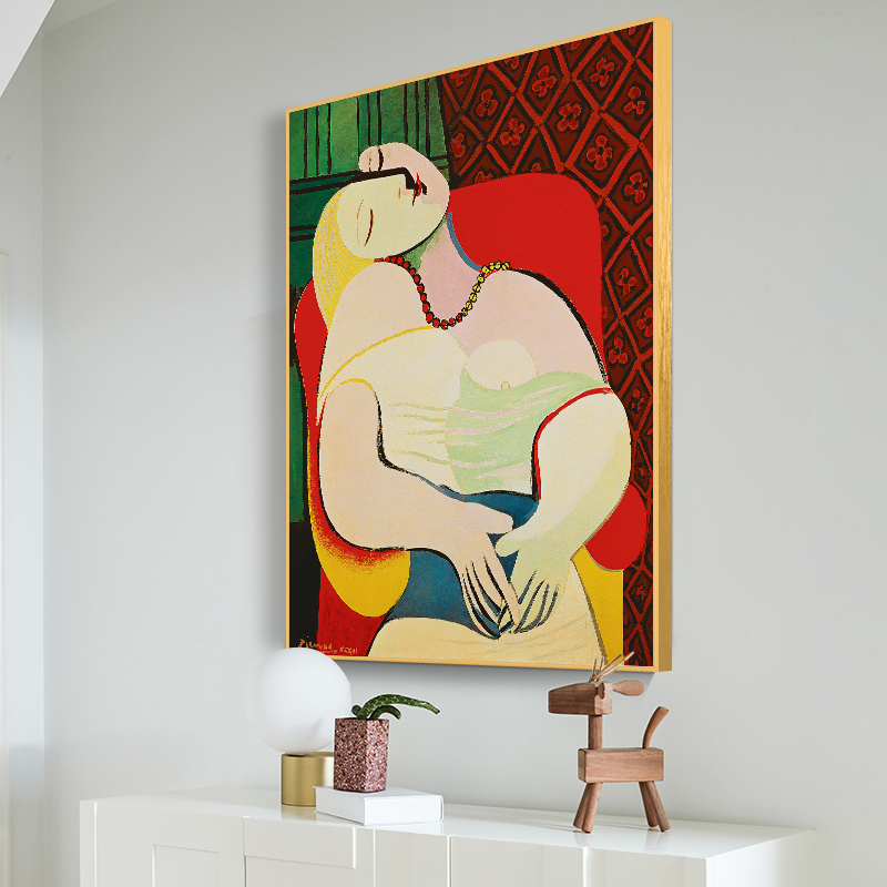 Dreaming Woman by Picasso Abstract Canvas Paintings Reproductions Impressionist Wall Art Posters and Print for Living Room Decor