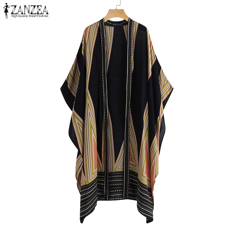 Plus Size Womens Bohemian Cardigan 2021 ZANZEA Summer Sleeve Blouse Casual Tunic Tops Shirt Female Japanese Kimono Cape, Black
Plus Size Womens Bohemian Cardigan 2021 ZANZEA Summer Sleeve Blouse Casual Tunic Tops Shirt Female Japanese Kimono Cape, Black