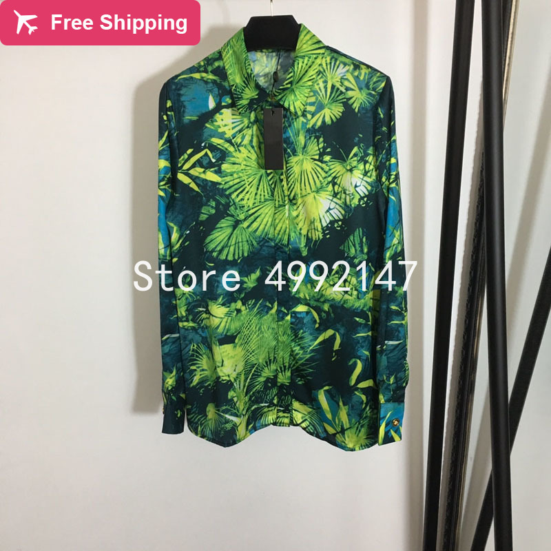 2021 New Spring Collection Design turn down collar Shirts Women Long Sleeve green leaves Print straight blouse Tops Y640
2021 New Spring Collection Design turn down collar Shirts Women Long Sleeve green leaves Print straight blouse Tops Y640