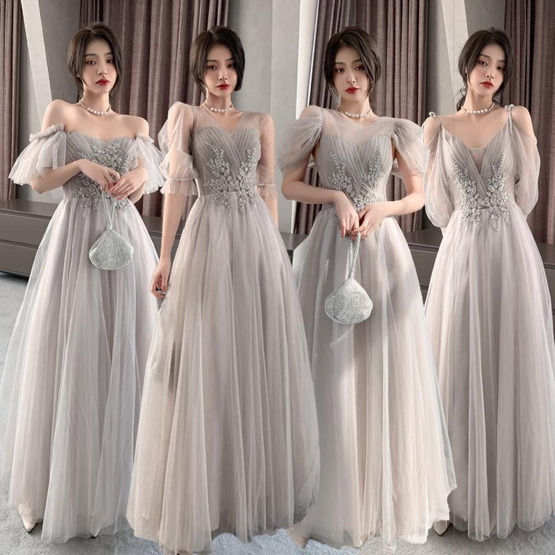 Ethnic Clothing Grey Chinese Prom Dress Bridesmaid Wedding Banquet Gown Fairy Temperament Evening Party Slim Appliques Vestidos De Festa
Ethnic Clothing Grey Chinese Prom Dress Bridesmaid Wedding Banquet Gown Fairy Temperament Evening Party Slim Appliques Vestidos De Festa