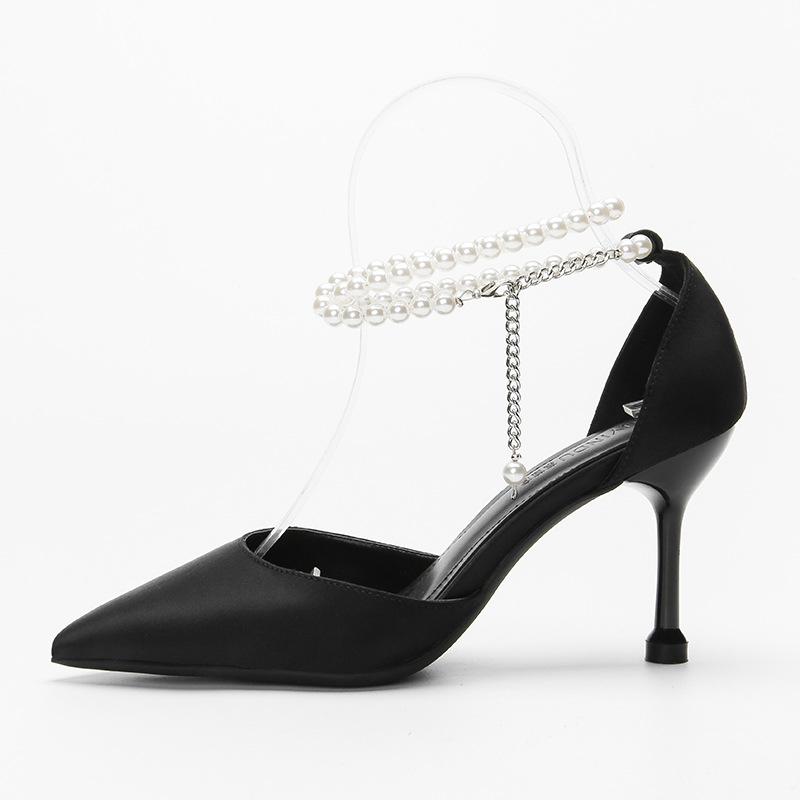 Dress Shoes 2021 Summer Satin High Heels Ladies Black Color Plus Size Women 41 42 43, White(8cm)
Dress Shoes 2021 Summer Satin High Heels Ladies Black Color Plus Size Women 41 42 43, White(8cm)