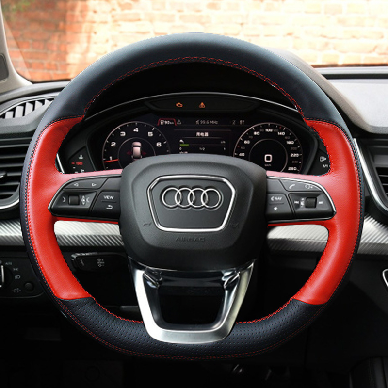 DIY custom leather hand-sewn steering wheel cover For Audi Q5L A4L A6L Q2LQ3 A3 A5 A8 Q7 TT auto parts
DIY custom leather hand-sewn steering wheel cover For Audi Q5L A4L A6L Q2LQ3 A3 A5 A8 Q7 TT auto parts
