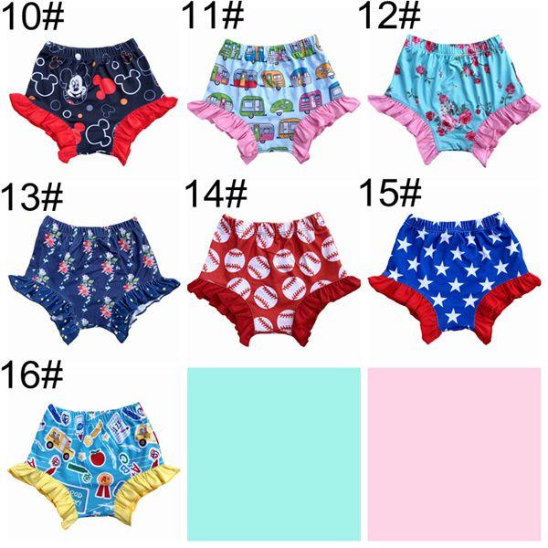 2022 baby girls shorts 4th of july bloomers newborn ruffle pp pants flamingo floral diaper covers little girls clothing toddler clothes n